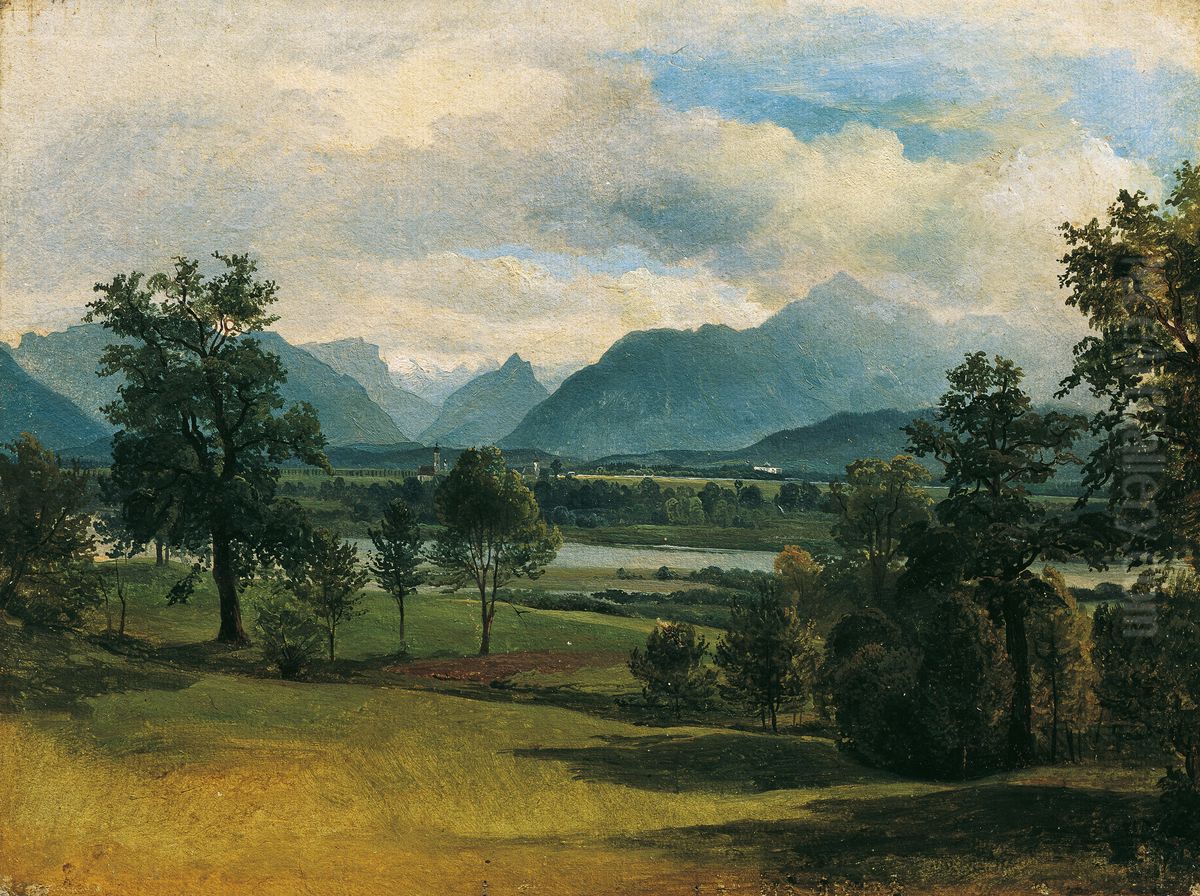 Blick auf Liefering Oil Painting by Friedrich Gauermann