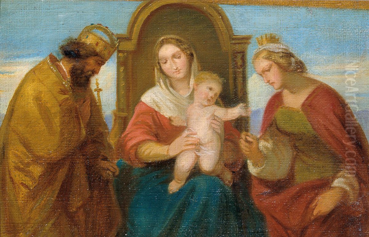 Sacra Conversazione Oil Painting by Joseph Hasslwander