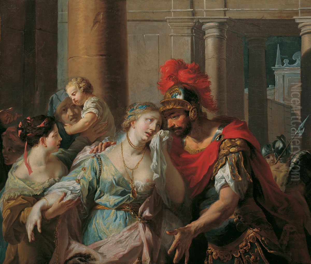 Hector's Farewell to Andromache Oil Painting by Anton Kern