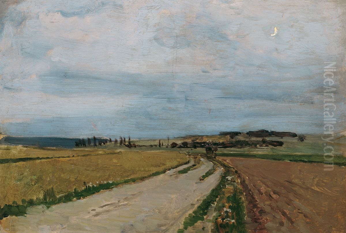 Stimmungsstudie Abend, Michelhausen (Plankenberg) Oil Painting by Carl Moll