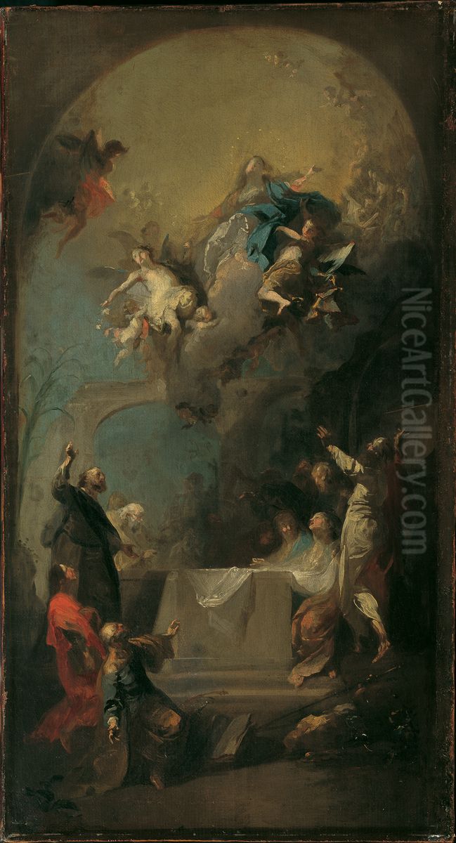 Ascension of Mary Oil Painting by Franz Anton Maulbertsch
