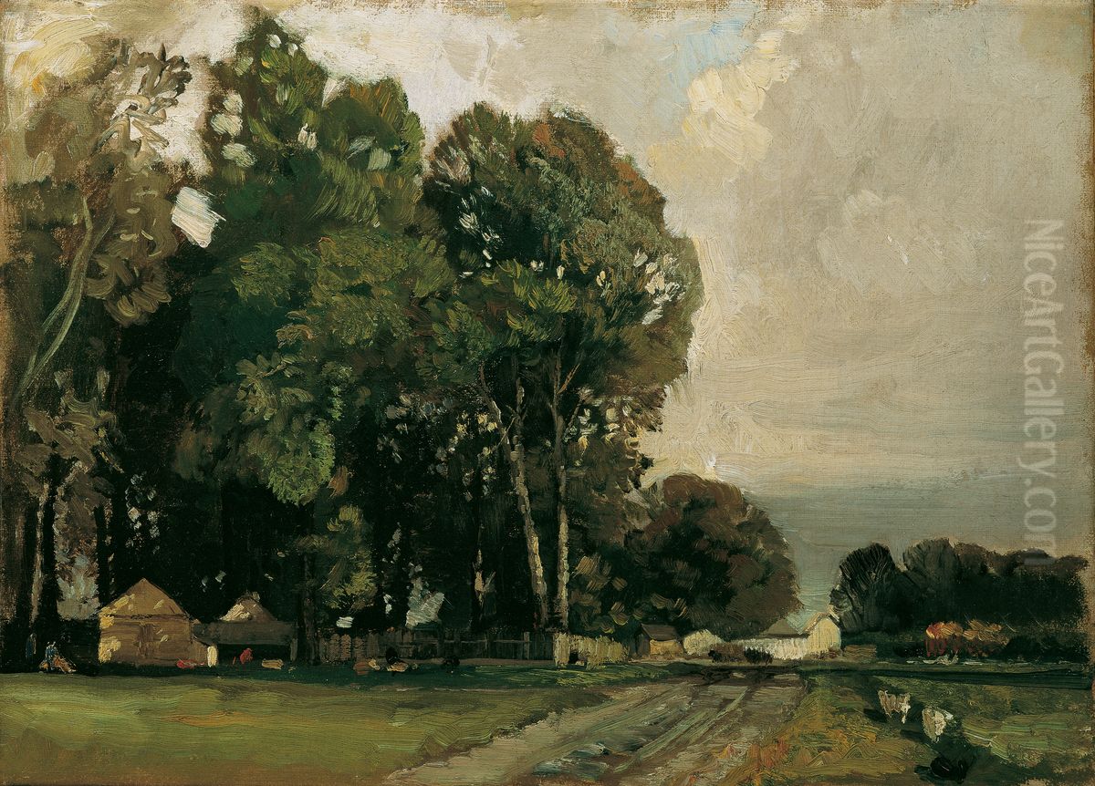 Motiv aus dem Prater - Krieau Oil Painting by Emil Jakob Schindler