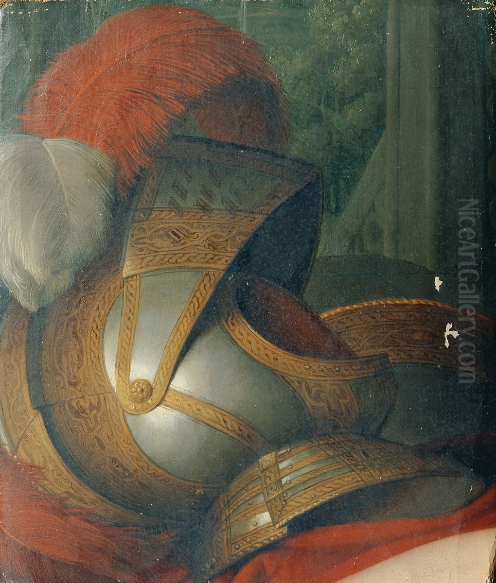 Helm und Rundschild Oil Painting by Johann Peter Krafft