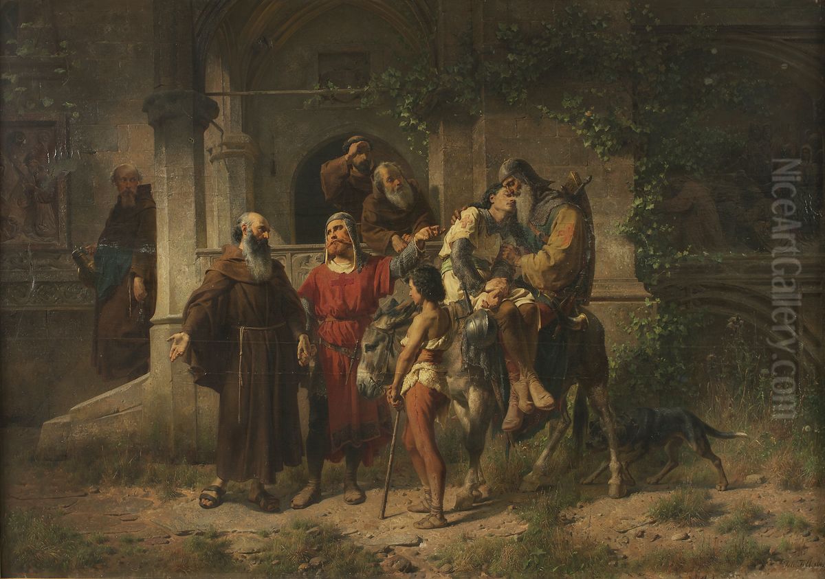 Heimkehrende Kreuzfahrer Oil Painting by Johann Till the Younger