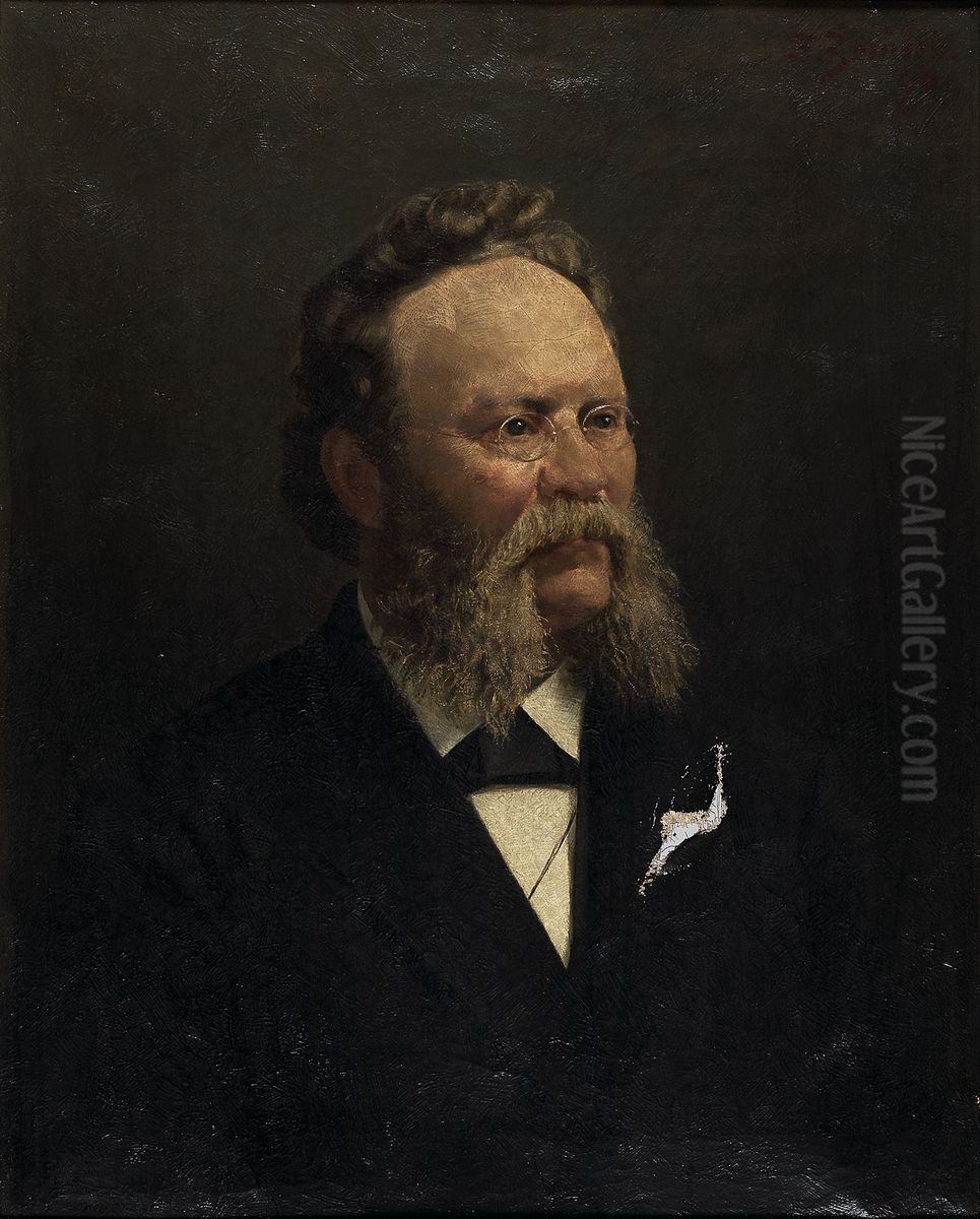 Minister Josef Jirzcek Oil Painting by Frantisek Zenisek
