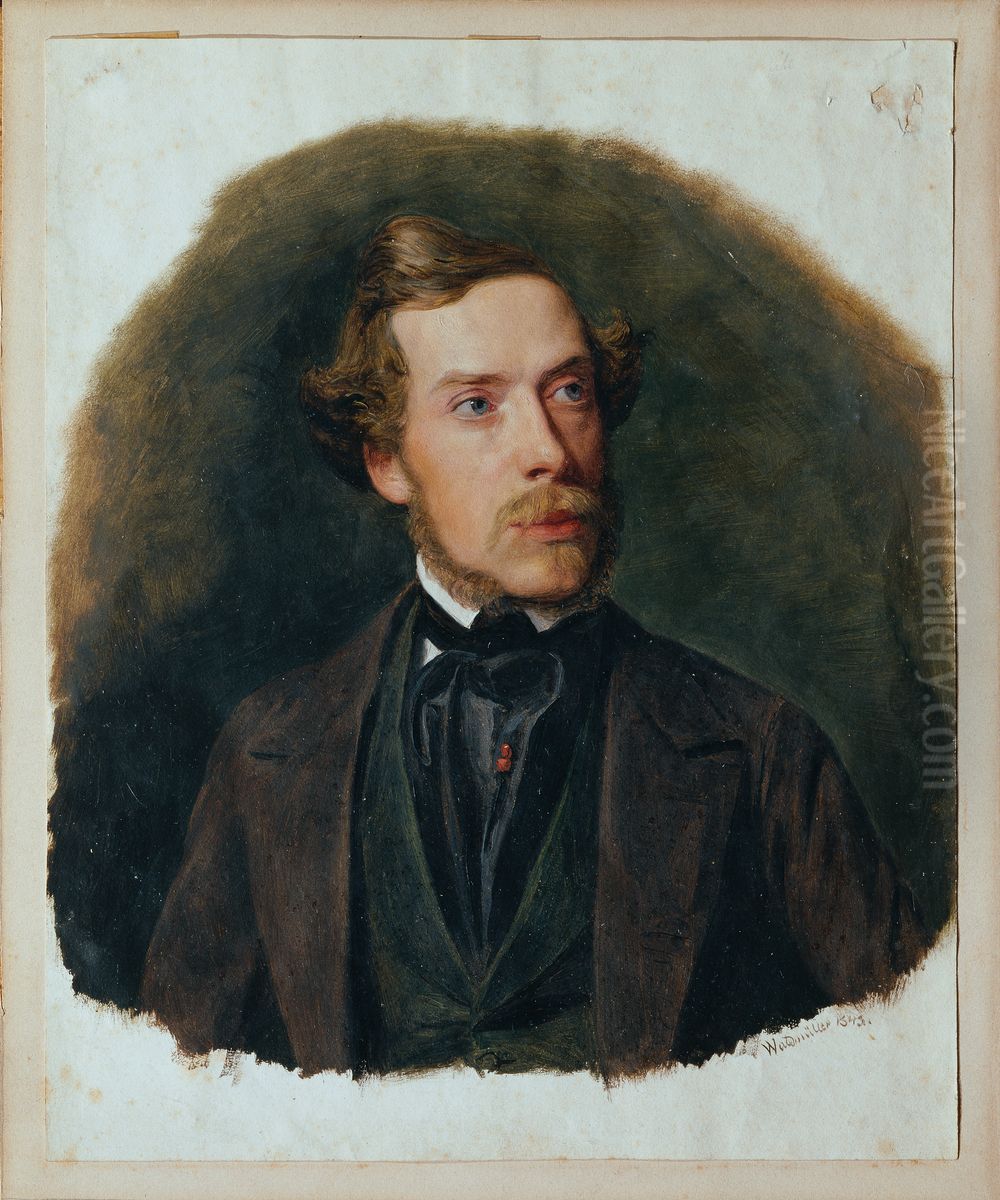 Gustav Barth, Chormeister des Wiener Mannergesangsvereins Oil Painting by Ferdinand Georg Waldmuller