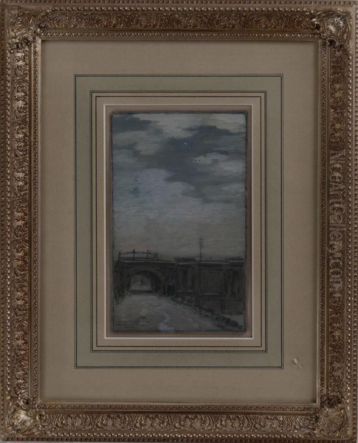 Two Landscapes With Bridges Oil Painting by Jean-Michel, Michel Cazin