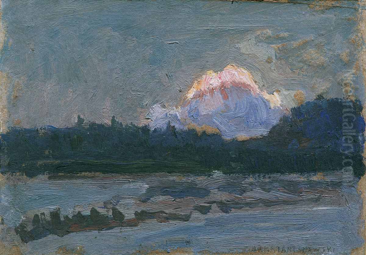 Abendrot Tatra Oil Painting by Jan Stanislawski