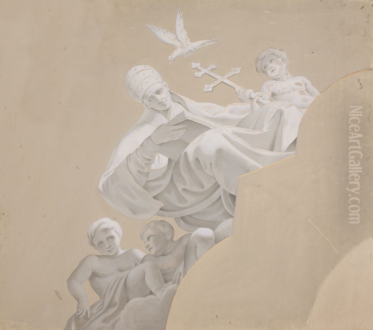 Heiliger Gregor Oil Painting by Johann Peter Krafft