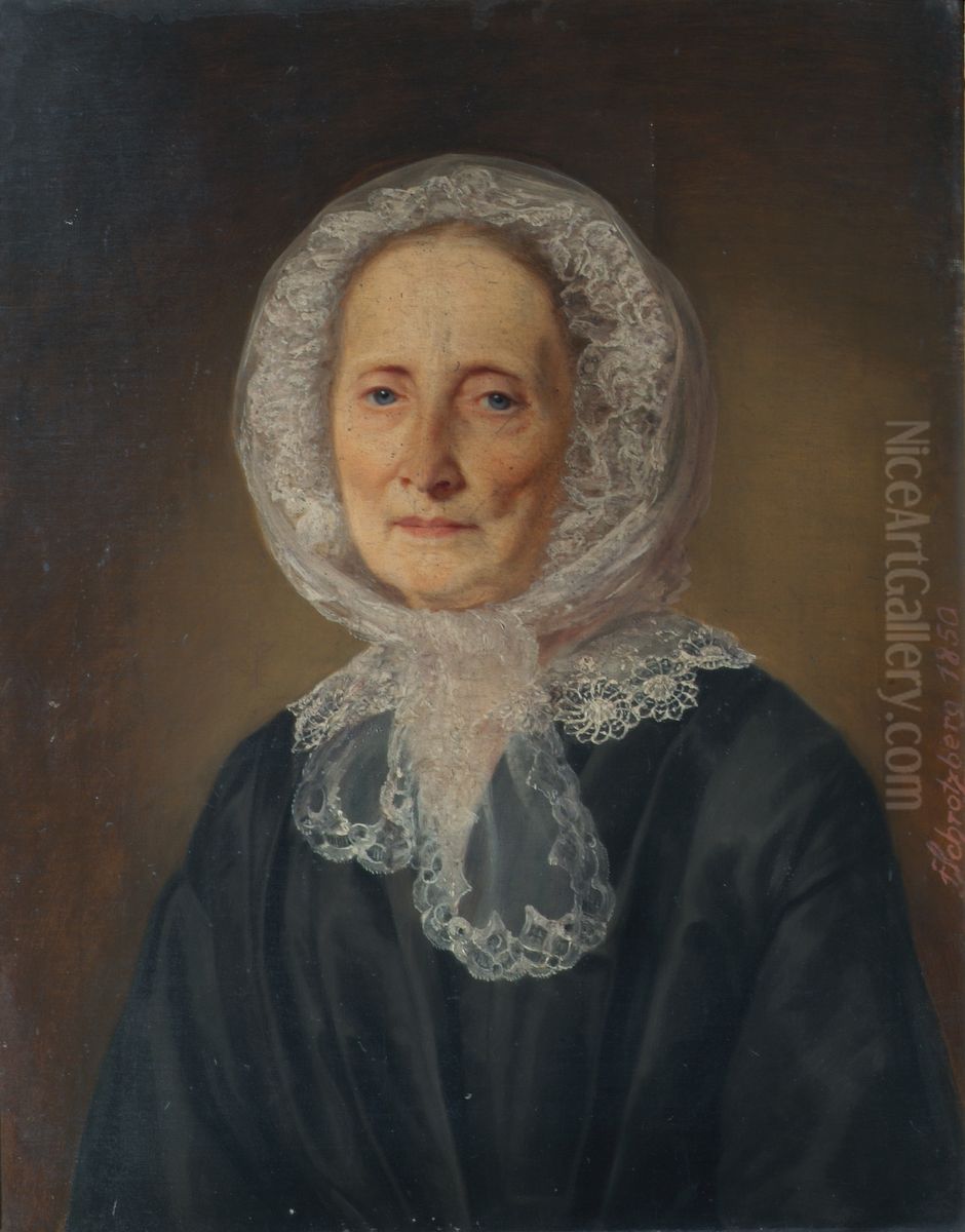 Die Mutter des Kunstlers Oil Painting by Franz Schrotzberg