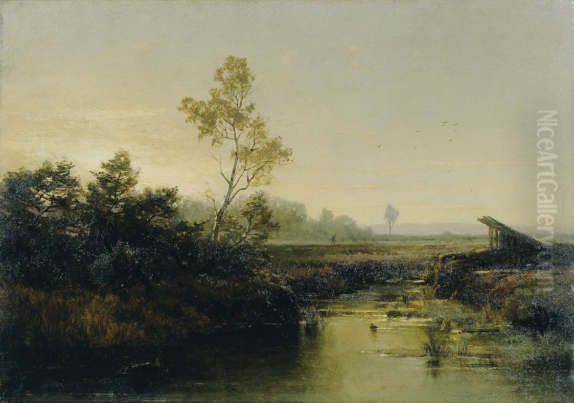 Moorlandschaft Oil Painting by Emilie Mediz-Pelikan