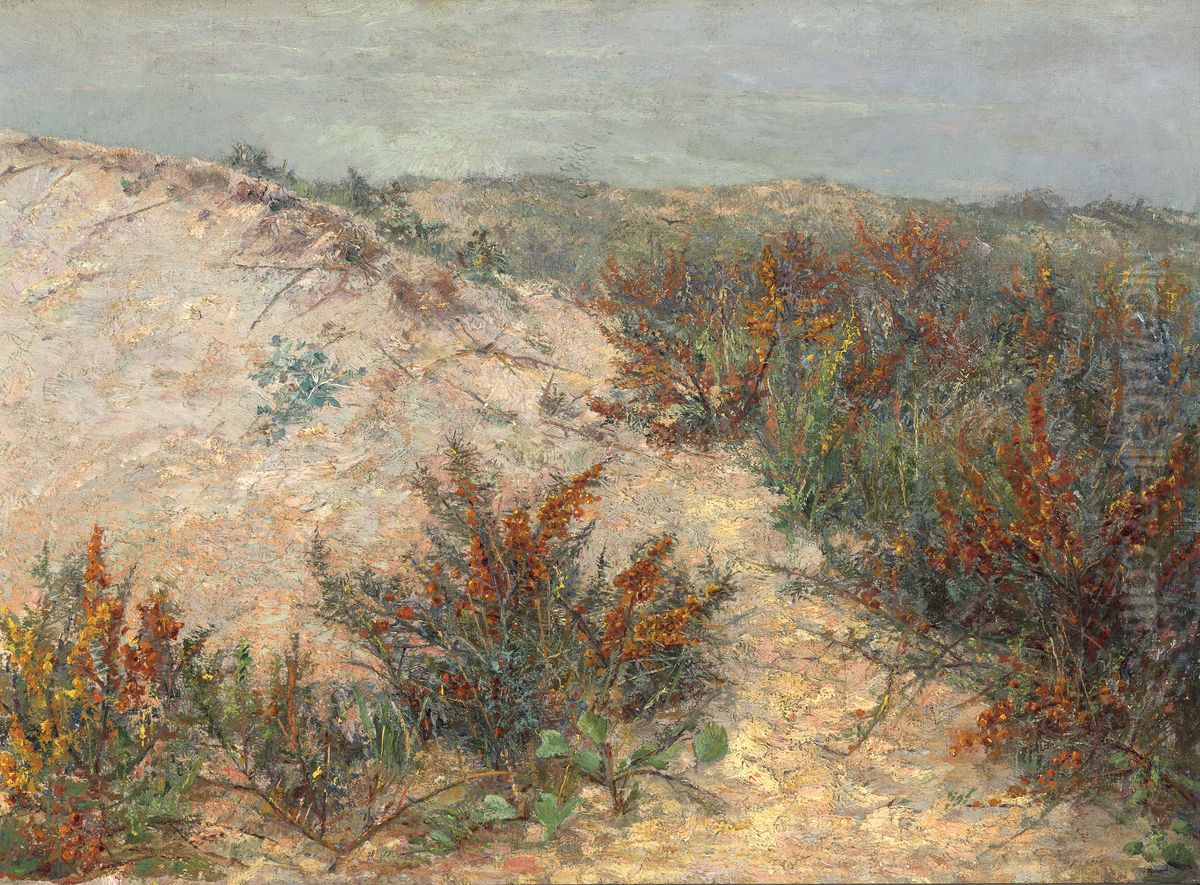 Dunen mit Stranddorn bei Knokke Oil Painting by Emilie Mediz-Pelikan