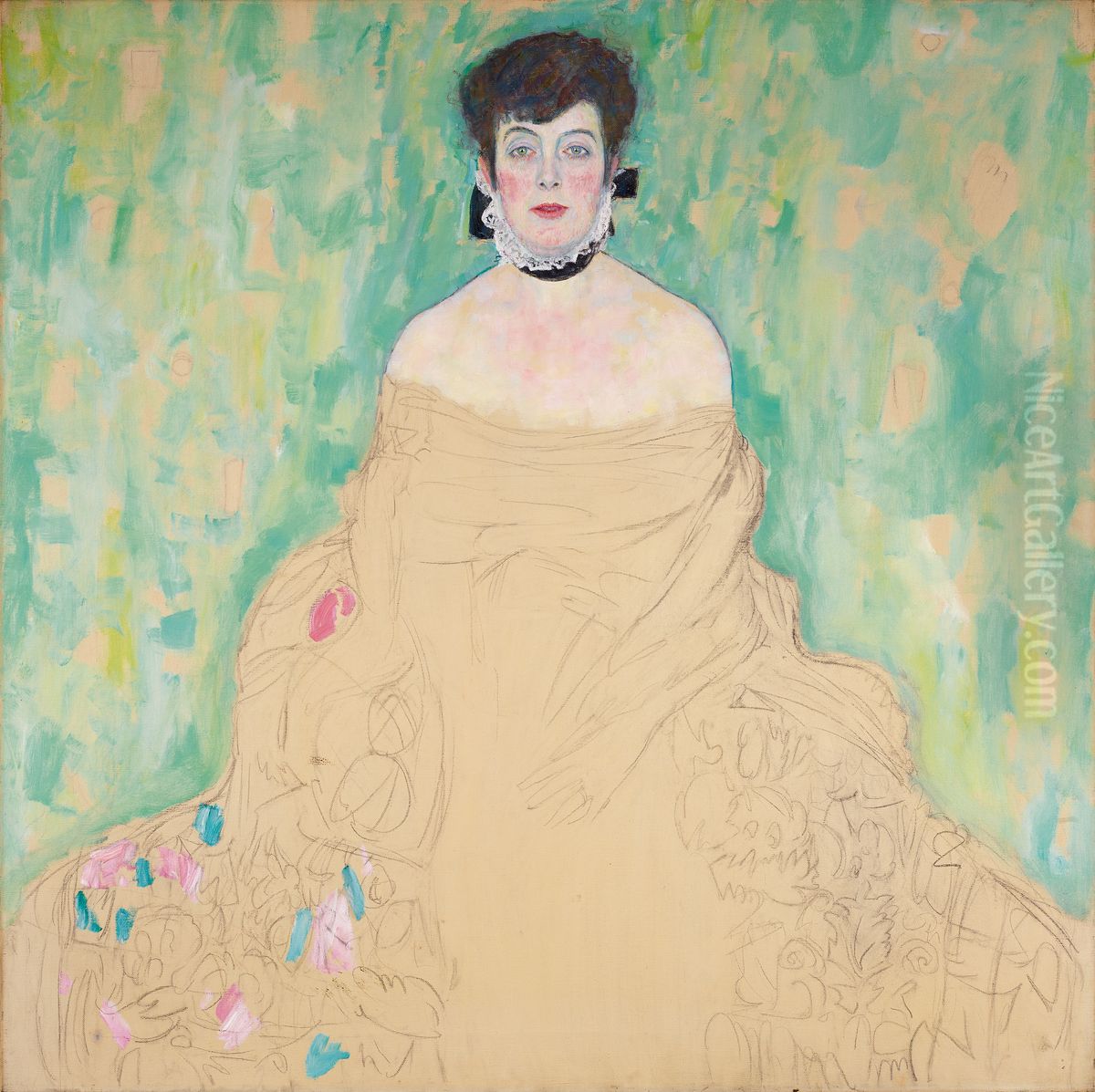 Portrait of Amalie Zuckerkandl Oil Painting by Gustav Klimt