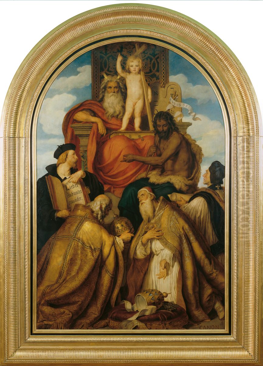 Die Loge Johannis Oil Painting by Hans (Johann von Strasiripka) Canon