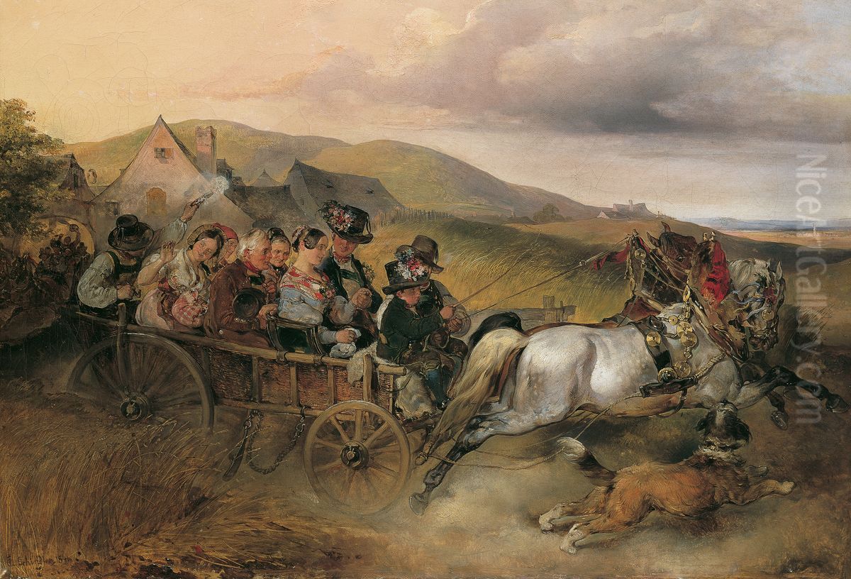 The Wedding Journey Oil Painting by Carl Schindler