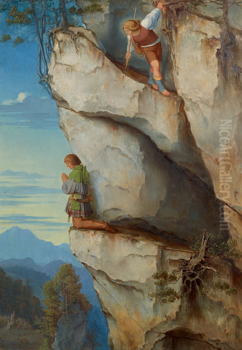 Emperor Maximilian I in the Martinswand Oil Painting by Moritz von Schwind