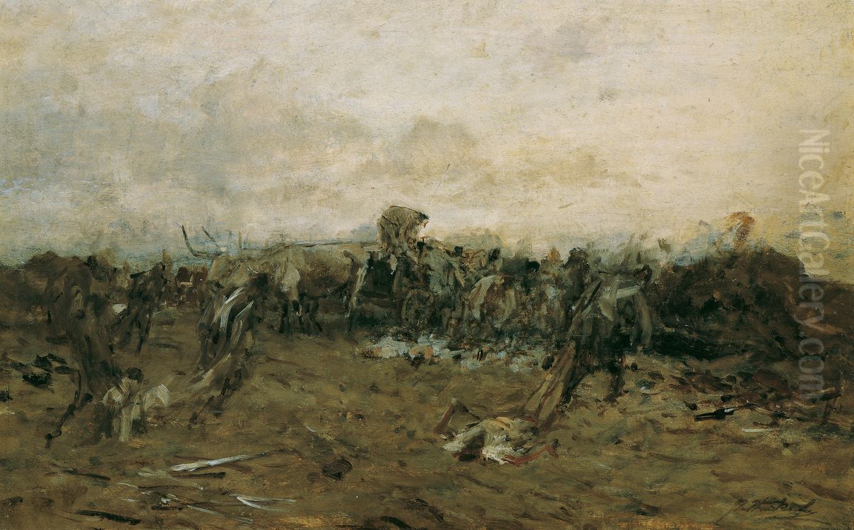Nach der Schlacht Oil Painting by August von Pettenkofen