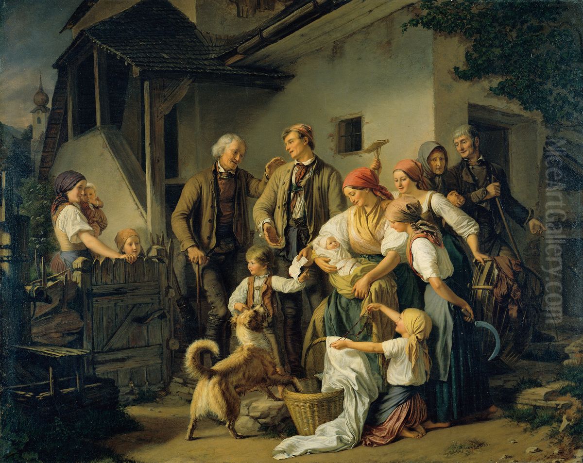 Der Findling Oil Painting by Ferdinand Mallitsch
