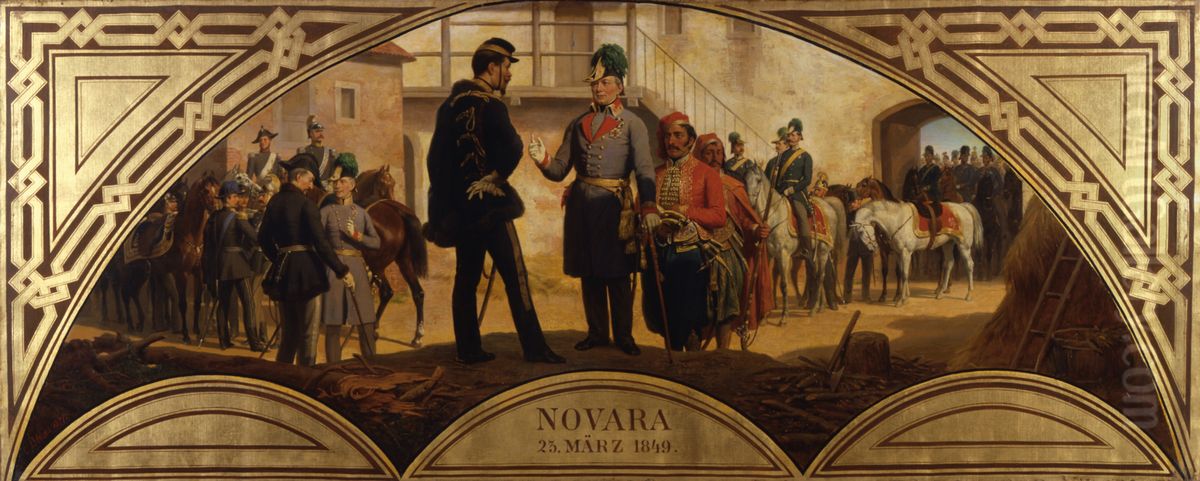 Episode after the Battle of Novara 1849 Oil Painting by Karl von Blaas