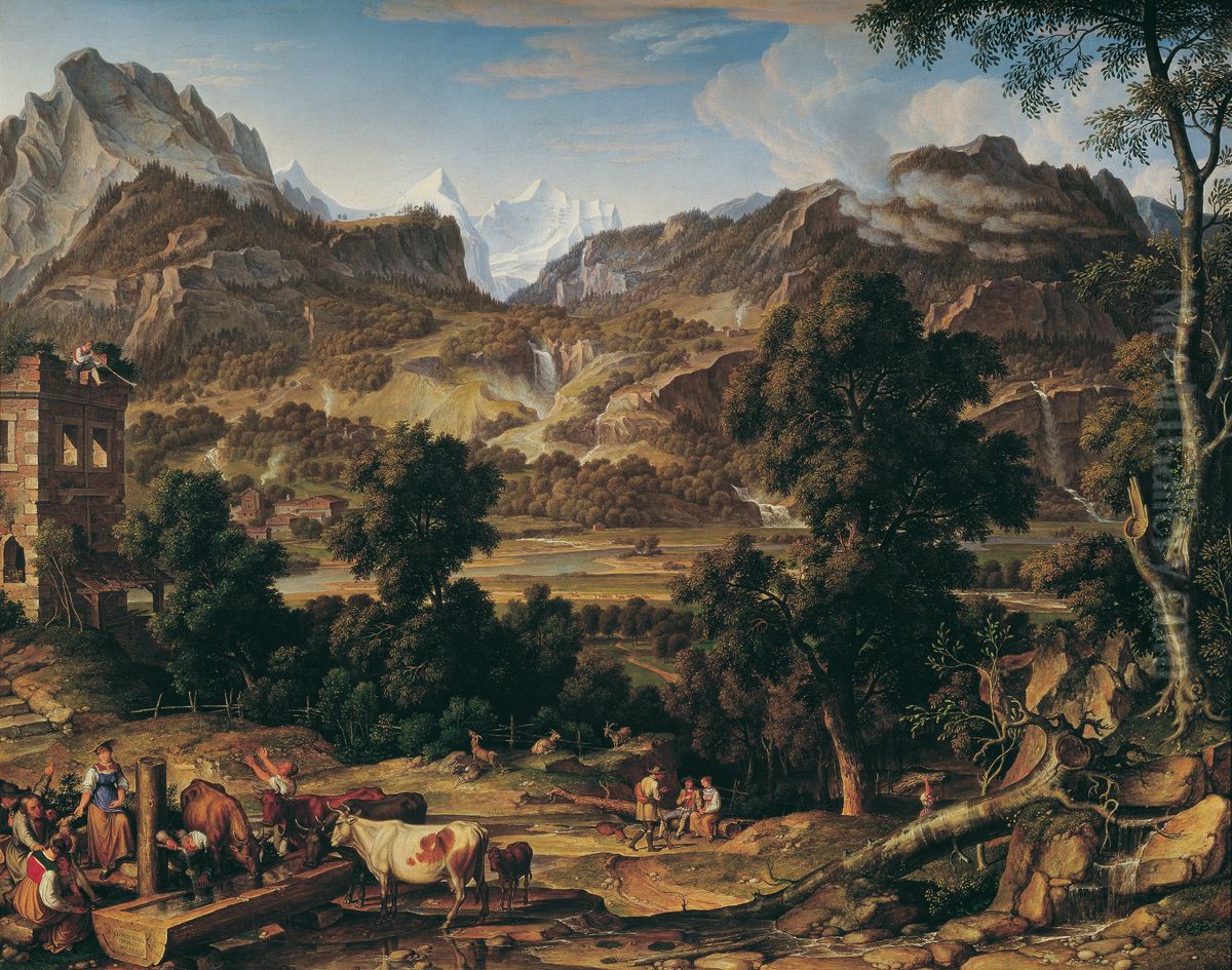 Das Berner Oberland Oil Painting by Joseph Anton Koch