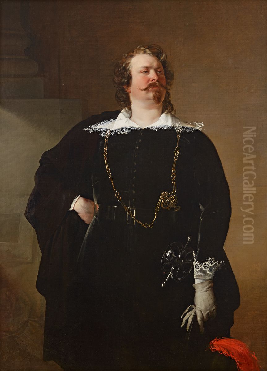 Flamand Mayor (Baron Pfuel?) Oil Painting by Friedrich von Amerling
