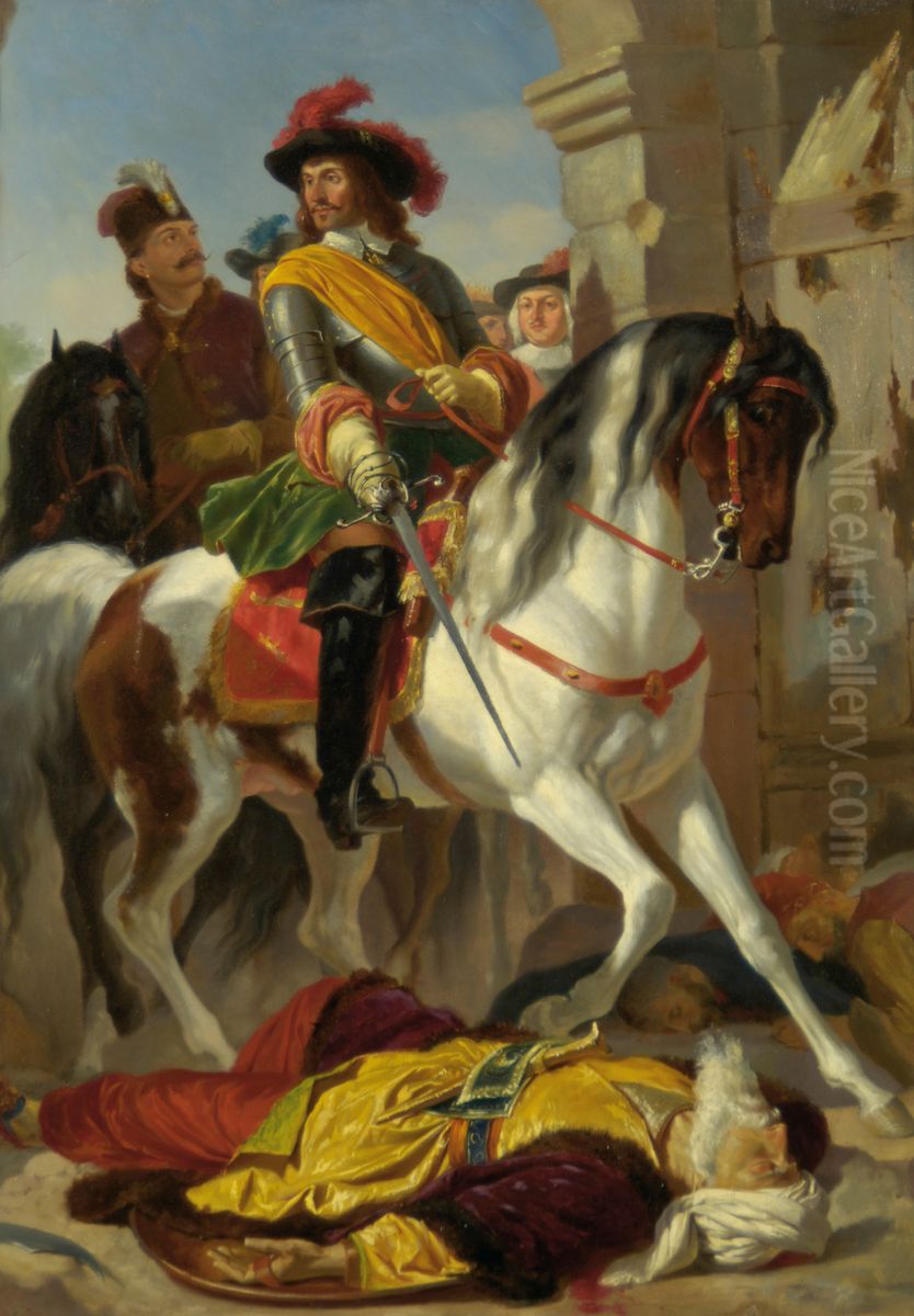 Die Ersturmung von Ofen 1686 Oil Painting by Karl von Blaas