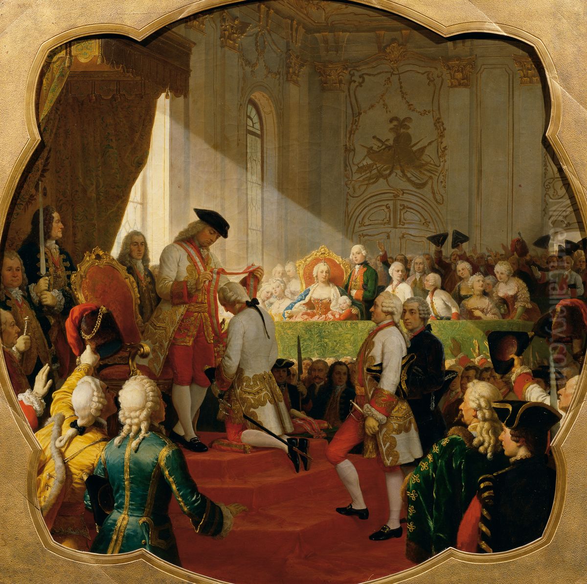 First promotion to the Military Maria Theresa Order in 1758 Oil Painting by Karl von Blaas