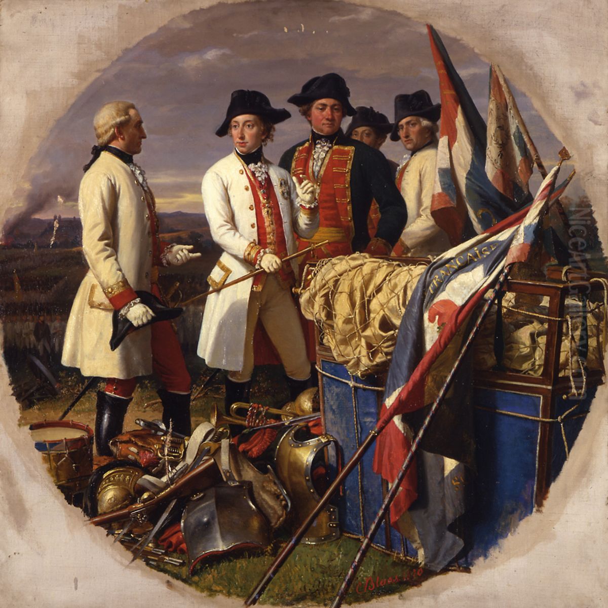 The Battle of Wurzburg in 1796 Oil Painting by Karl von Blaas