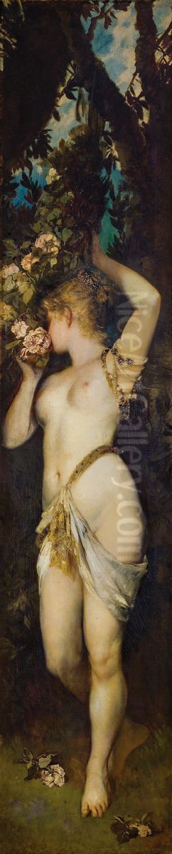 Die funf Sinne: Der Geruch Oil Painting by Hans Makart