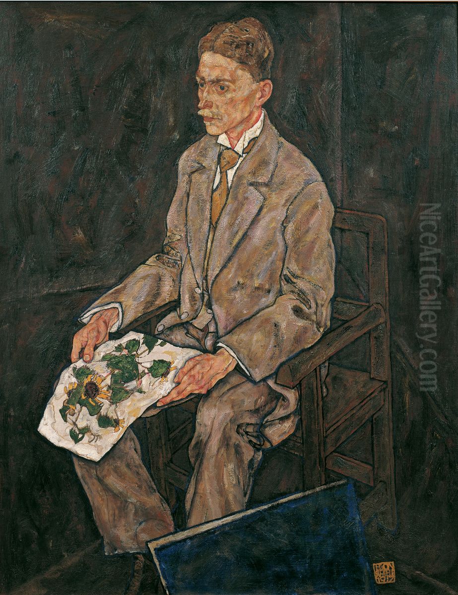 Bildnis Dr. Franz Martin Haberditzl Oil Painting by Egon Schiele