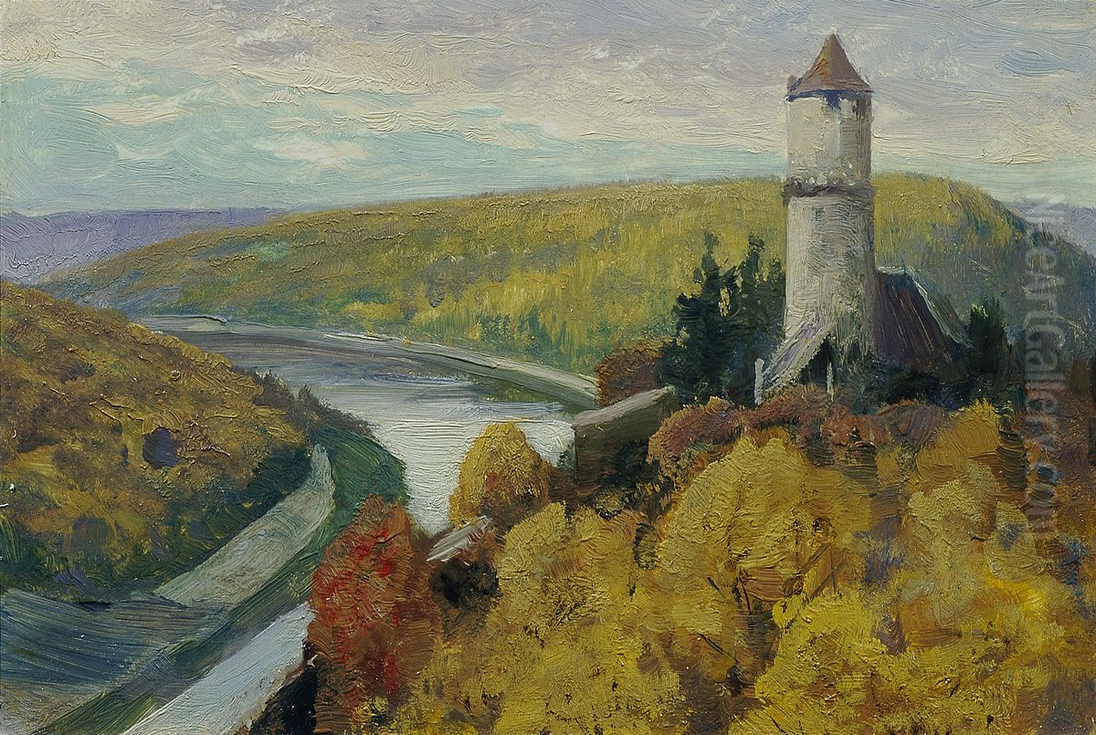 Moldau (aus der Mappe ,,16 Ansichten tschechischer Landschaften 'Ceska Krajina'