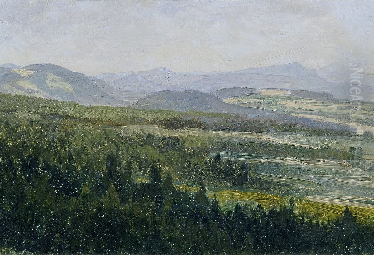 Bohmisches Mittelgebirge (aus der Mappe ,,16 Ansichten tschechischer Landschaften 'Ceska Krajina'