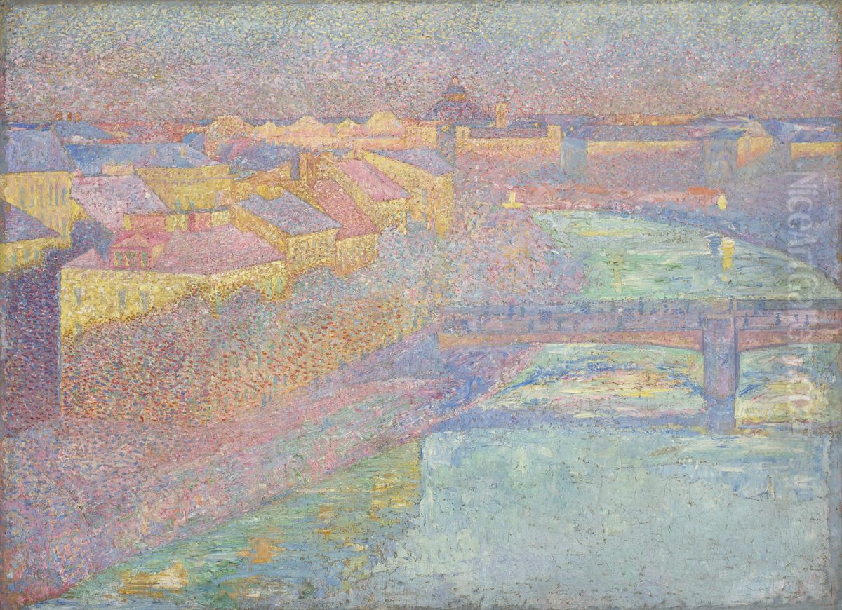 Donaulande im Sommer Oil Painting by Franz Jaschke