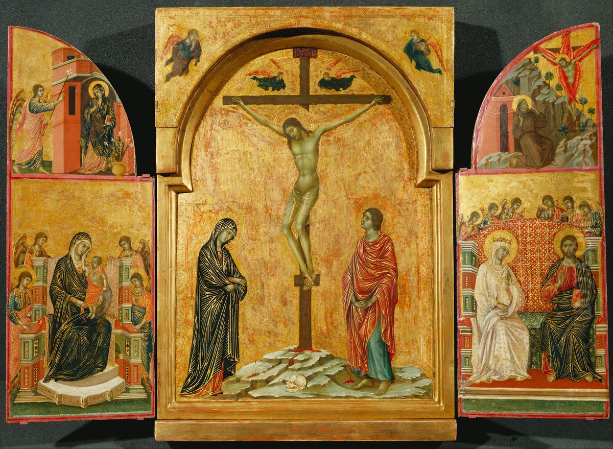 Crucifixion and other Scenes Oil Painting by Duccio Di Buoninsegna
