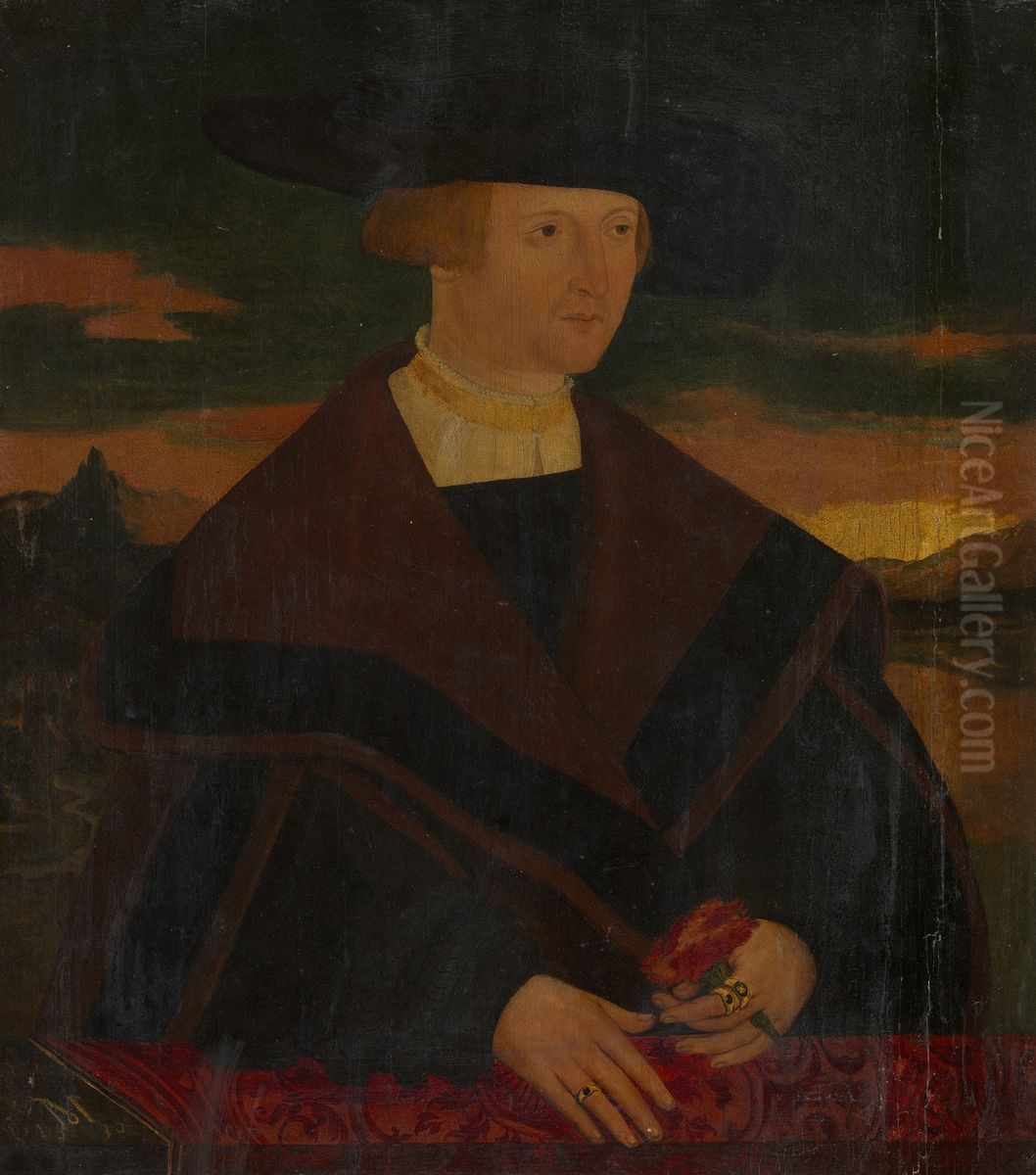 Portrait of a Man Oil Painting by Michael Ostendorfer