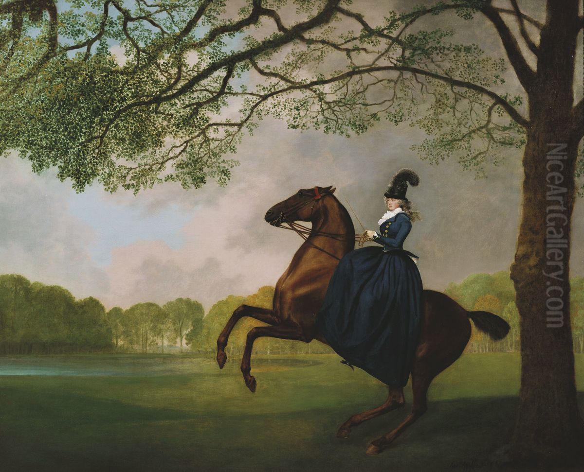 Laetitia, Lady Lade (d. 1825) Oil Painting by George Stubbs