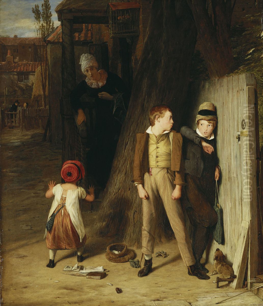 The Wolf and the Lamb Oil Painting by William Mulready