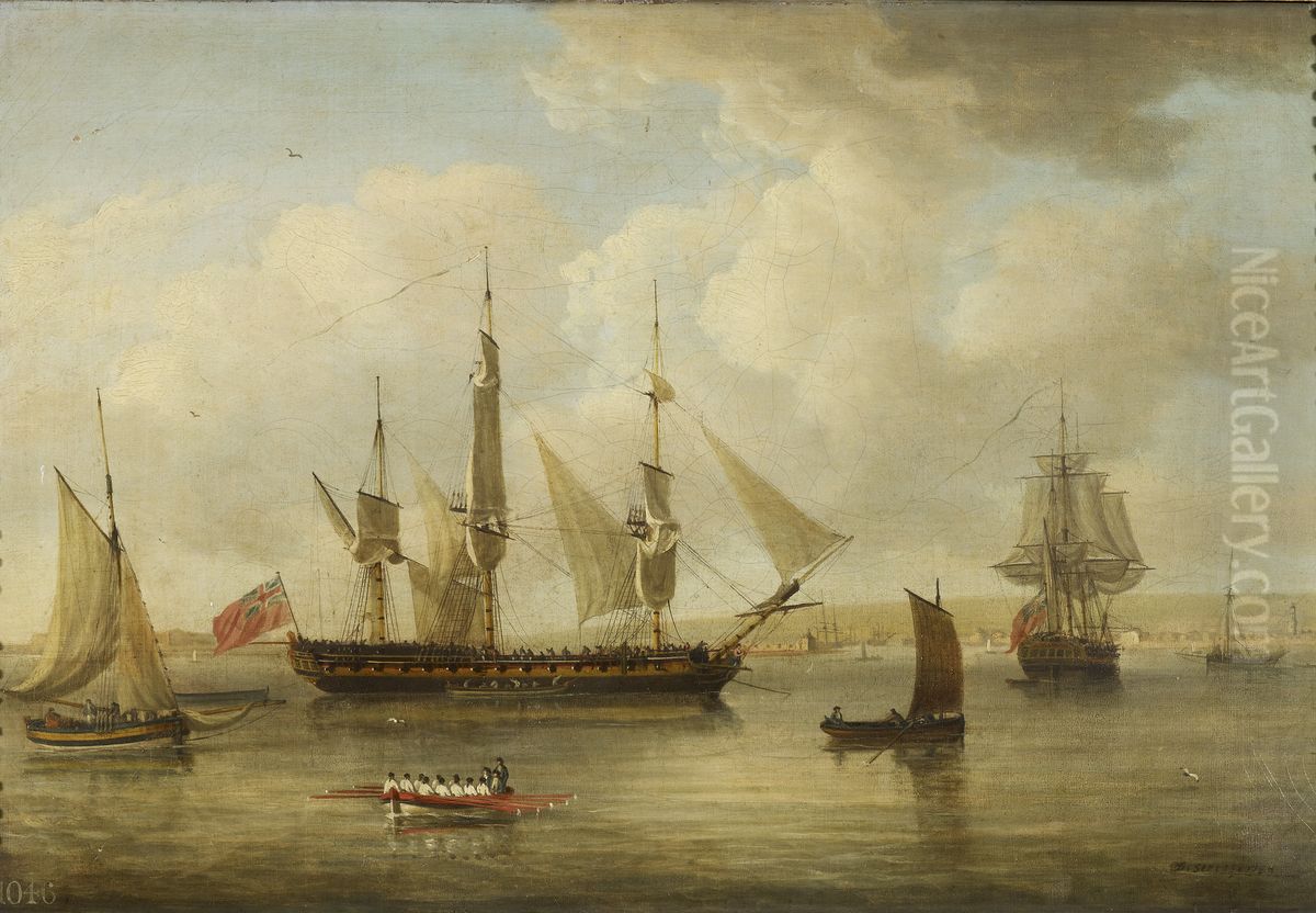 A Calm Oil Painting by Dominic Serres