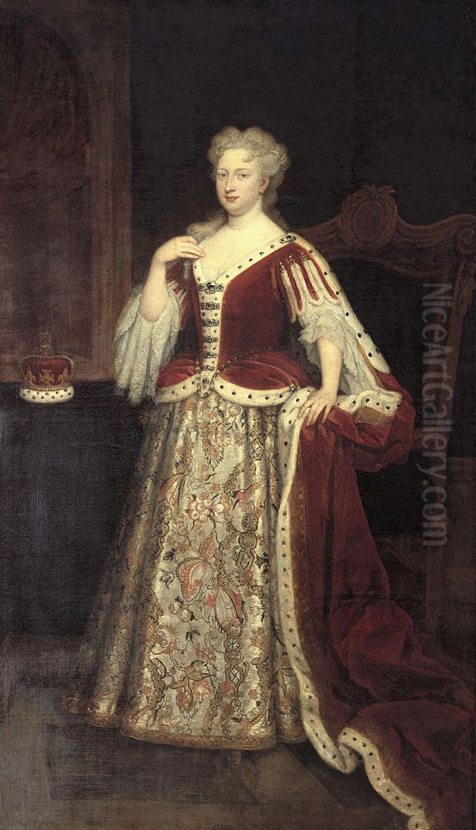 Queen Caroline of Ansbach (1683-1737), when Princess of Wales Oil Painting by Godfrey Kneller