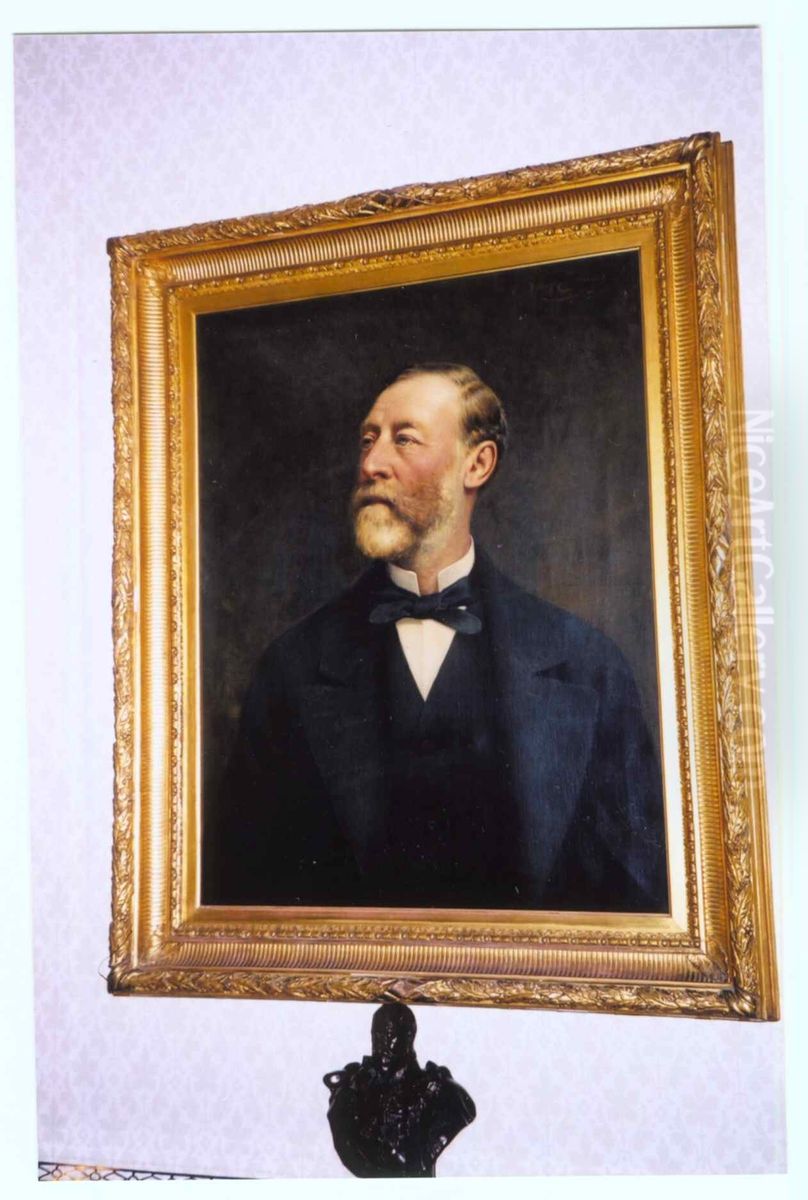 Sir Henry Ponsonby (1825-1895) Oil Painting by Rudolf Swoboda