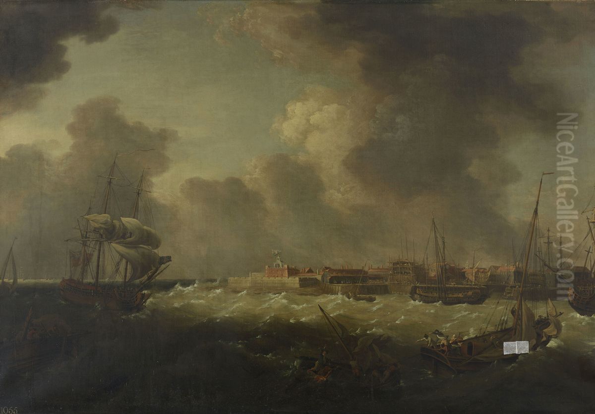 The Dockyard at Sheerness Oil Painting by Richard Paton
