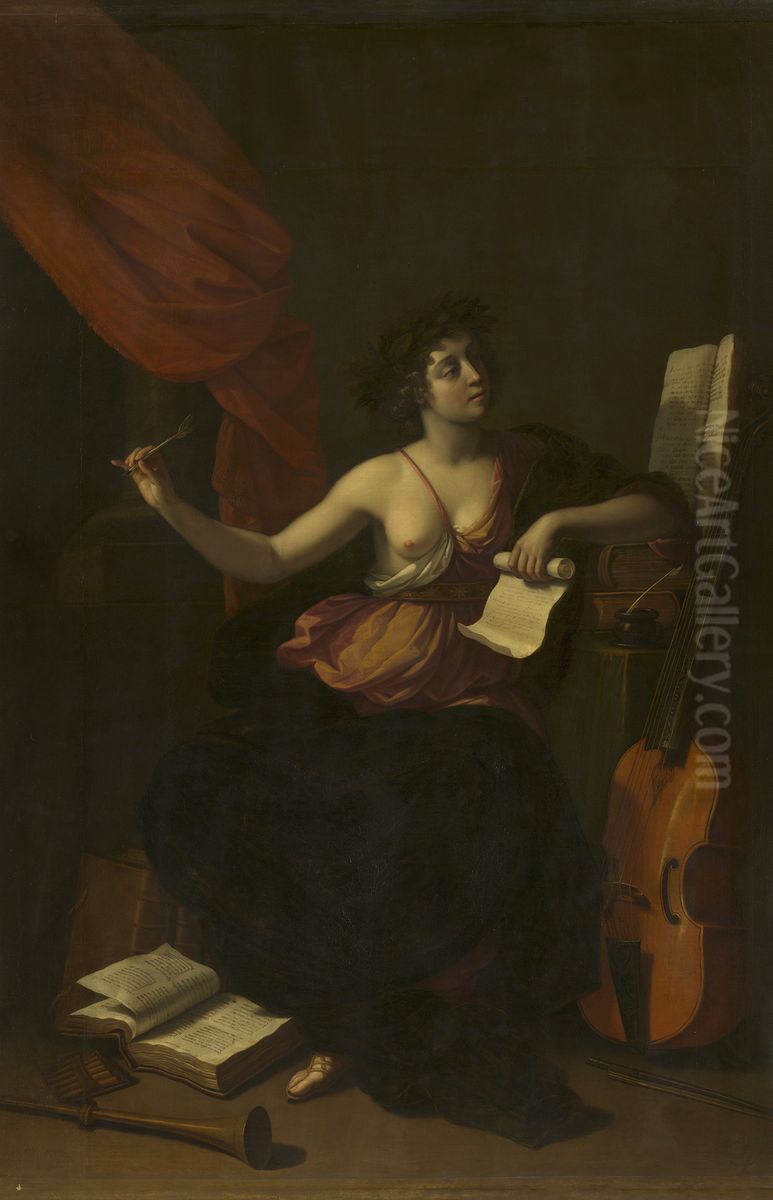 The Genius of Poetry Oil Painting by Benedetto Gennari II