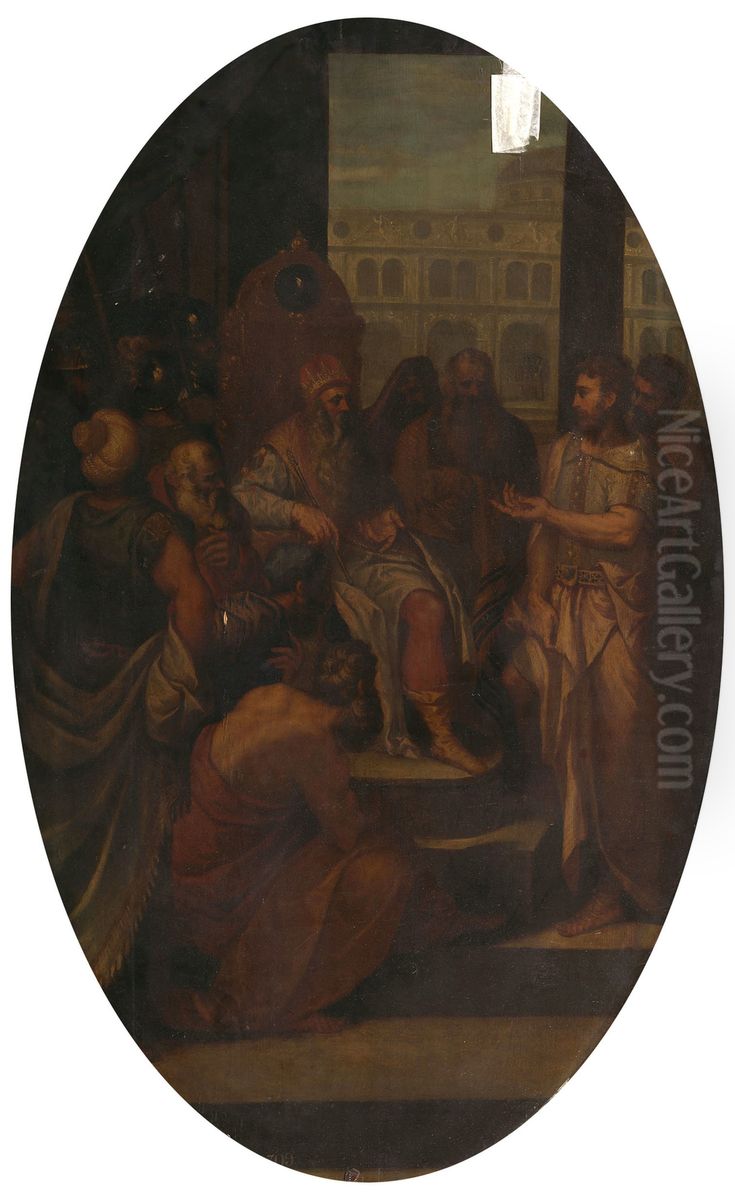 Joseph Presents his Brothers to Pharaoh Oil Painting by Giuseppe Porta