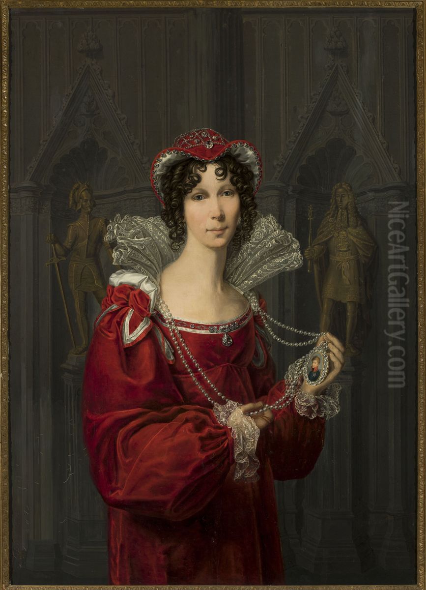 Portret ksiezniczki Wilhelminy von Oranien Oil Painting by Friedrich Bury