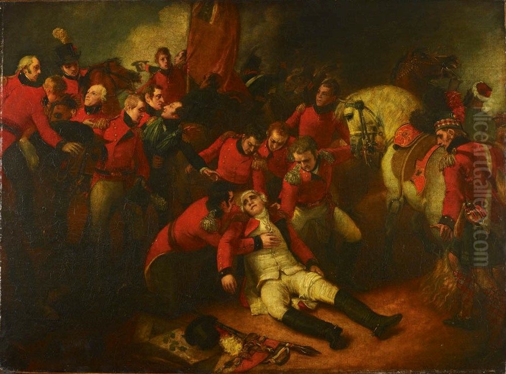 Sir Ralph Abercromby (1734-1801) at the Battle of Alexandria Oil Painting by Thomas Stothard
