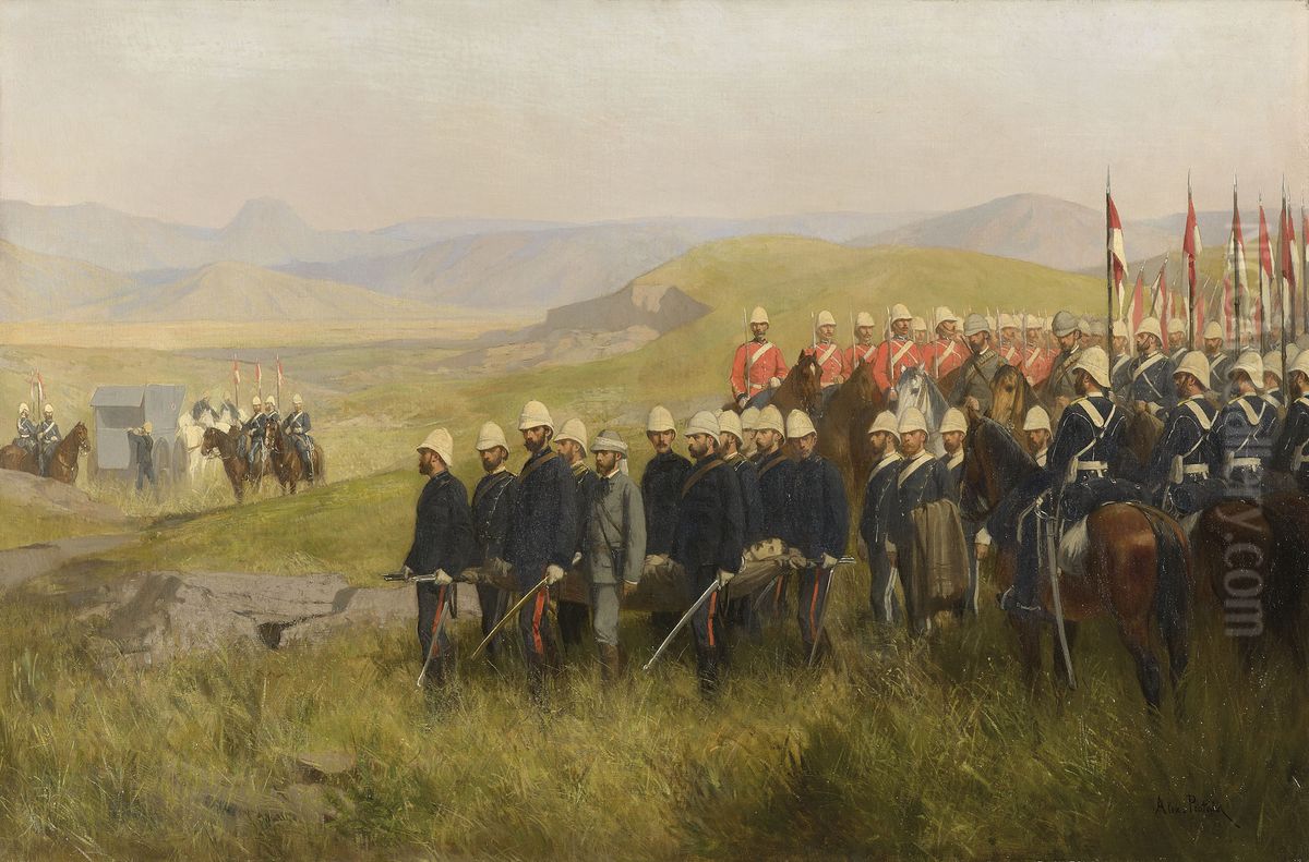 The Finding of the Body of Prince Louis Napoleon (1856-79) Oil Painting by Alexandre Protais