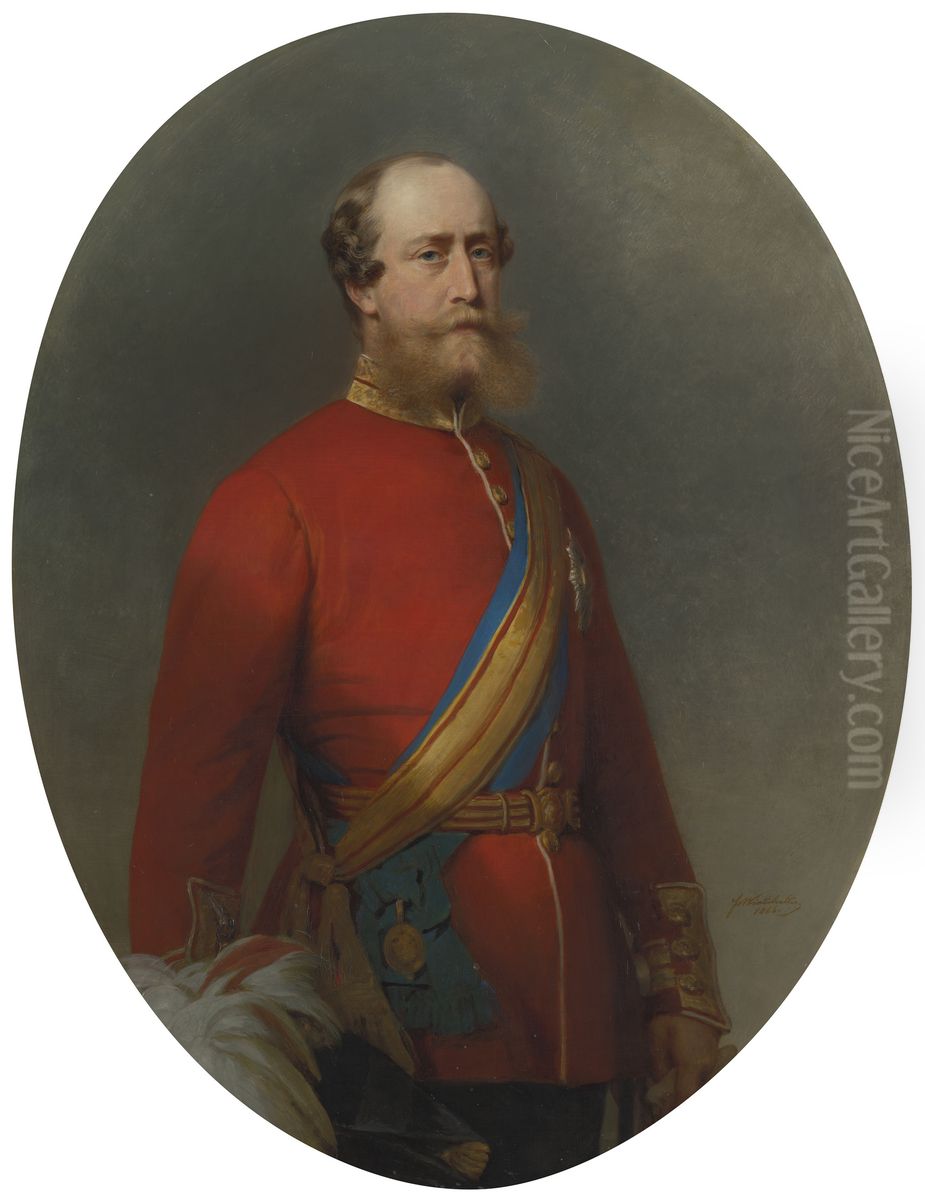 Prince Christian of Schleswig-Holstein (1831-1917) Oil Painting by Franz Xavier Winterhalter