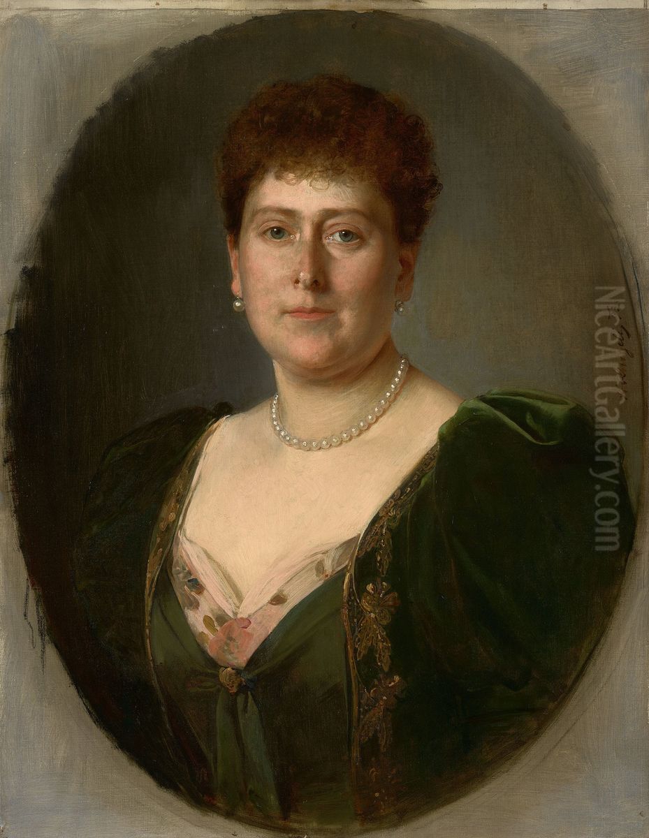 Princess Beatrice, Princess Henry of Battenberg (1857-1944) Oil Painting by Baron Heinrich von Angeli