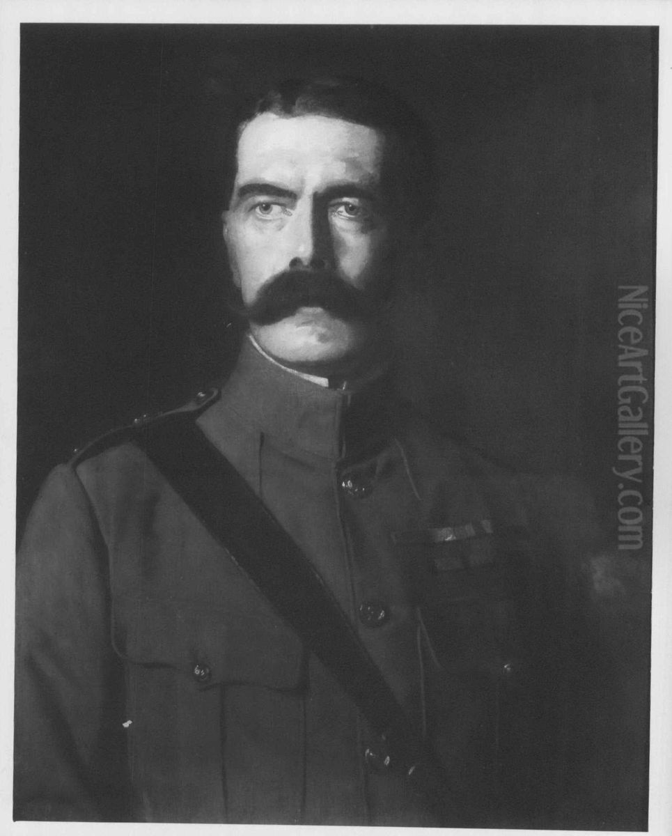 Horatio, 1st Earl Kitchener of Khartoum (1850-1916) Oil Painting by Baron Heinrich von Angeli