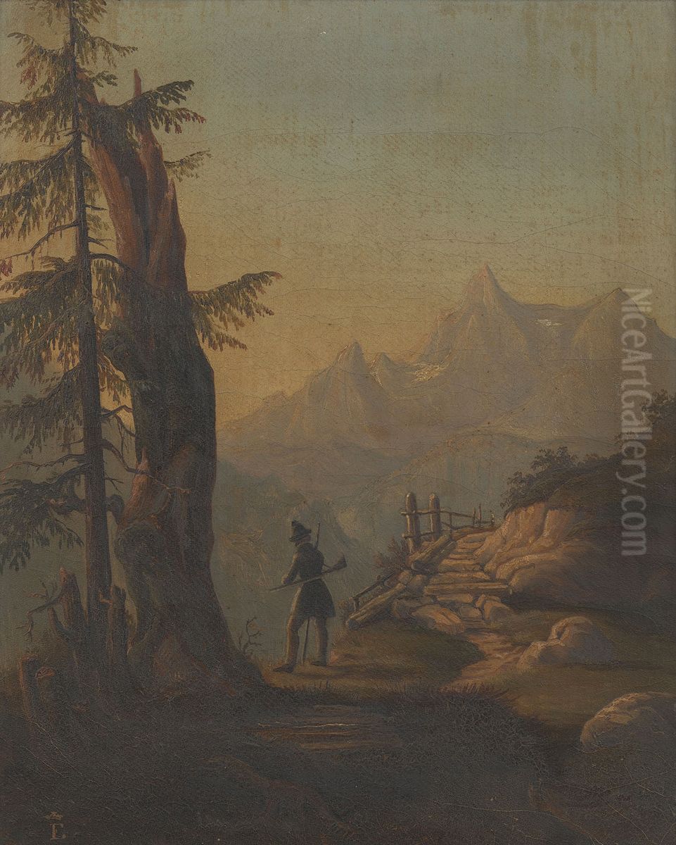 The Mountain Path Oil Painting by Ernst II, Duke of Saxe-Coburg and Gotha